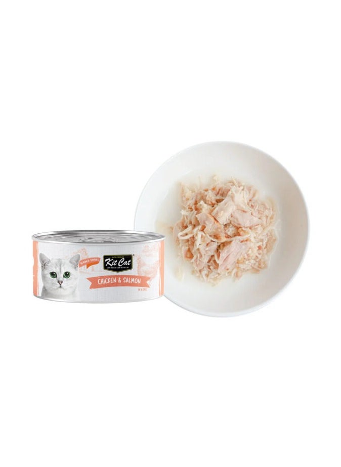 Kit Cat Chicken & Salmon 80g (1 Box -24pcs and 1 pcs)