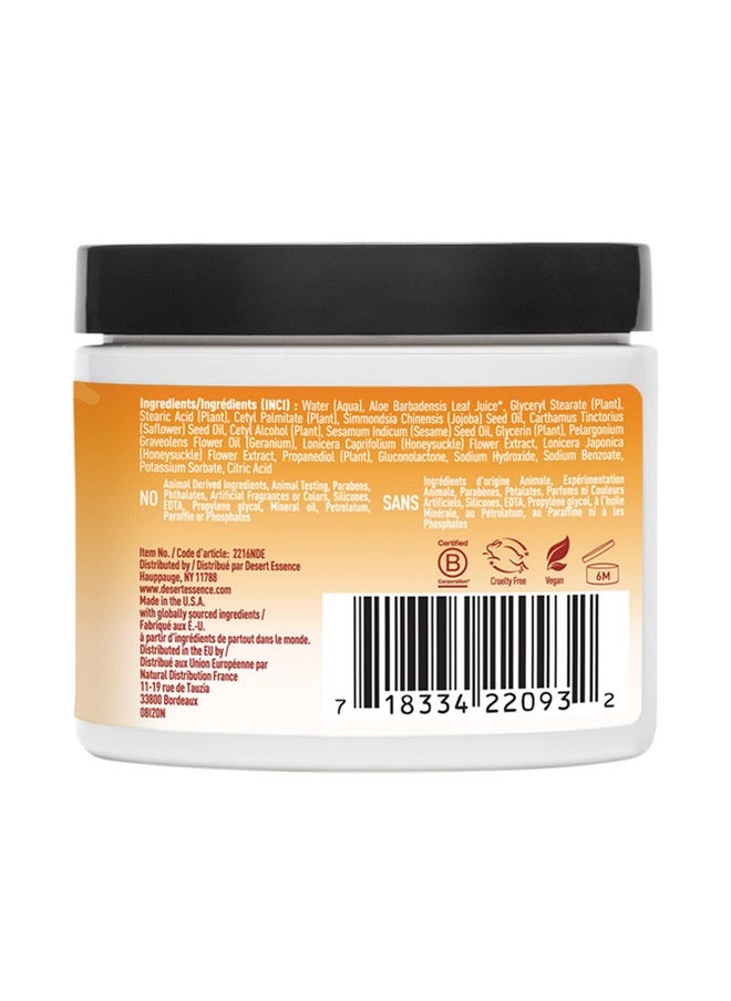 Desert Essence Daily Essential Moisturizer - Nourishing Jojoba, Organic Aloe Vera, Safflower & Geranium Oil - Light-Weight Soothing, Softening Facial Cream - Vegan, Non-GMO, Sulfate & SLS Free - 4oz