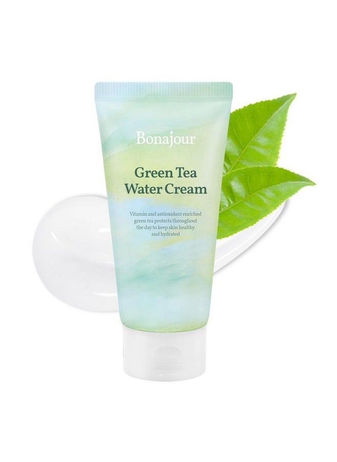 BONAJOUR] Green Tea Water Bomb Vegan Moisturizing Facial Gel Cream for sensitive skin - Daily hydrating Moisturizer 3.38 Fl. oz -
