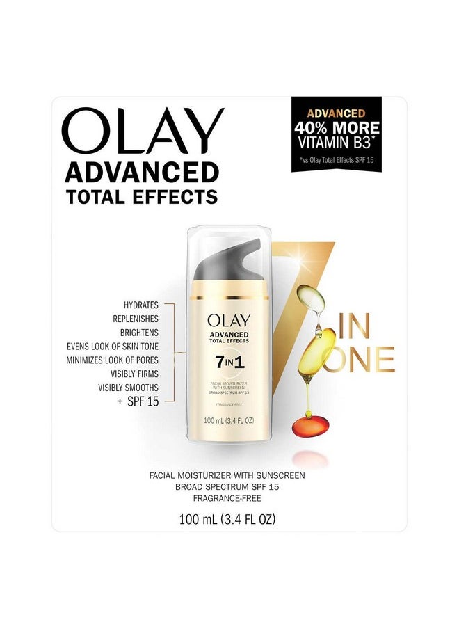 Olay Advanced Total Effects SPF15 Moisturizer, 3.4 fl oz