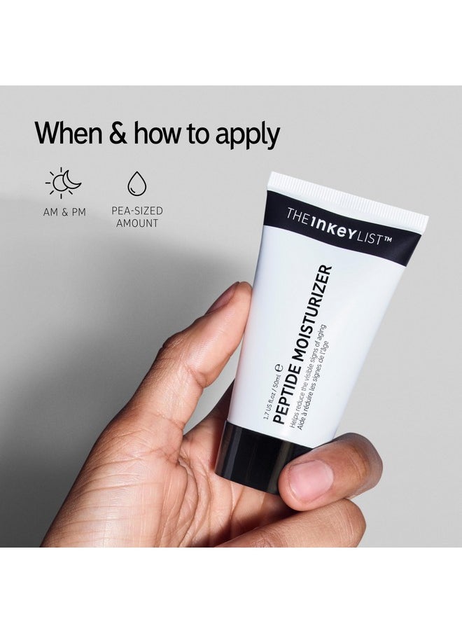 The INKEY List Peptide Moisturizer, Face Moisturizer for Dry Skin, Helps Reduce Appearance of Fine Line and Wrinkles, Hydrating Cream for Skin, 1.69 fl oz