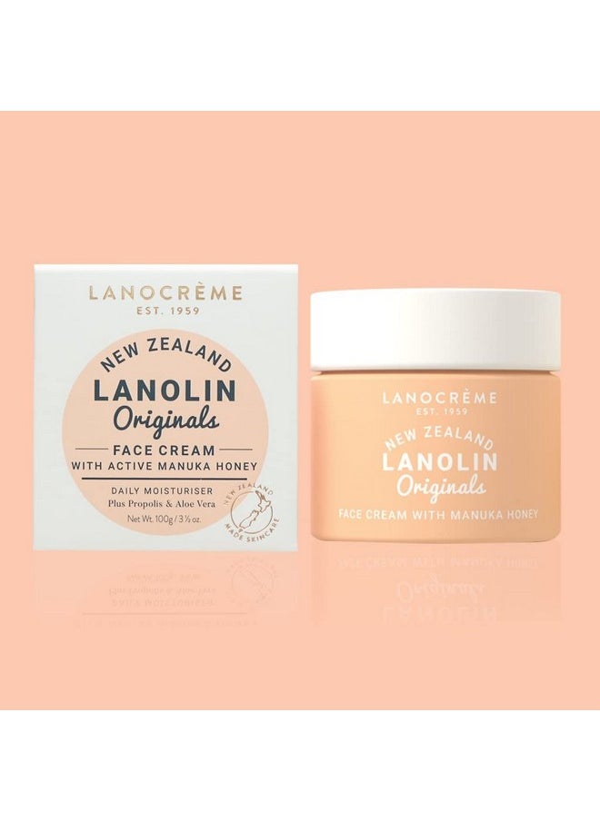 Lanocreme New Zealand Lanolin Face Cream with Active Manuka Honey 100g ( Pack of 3)