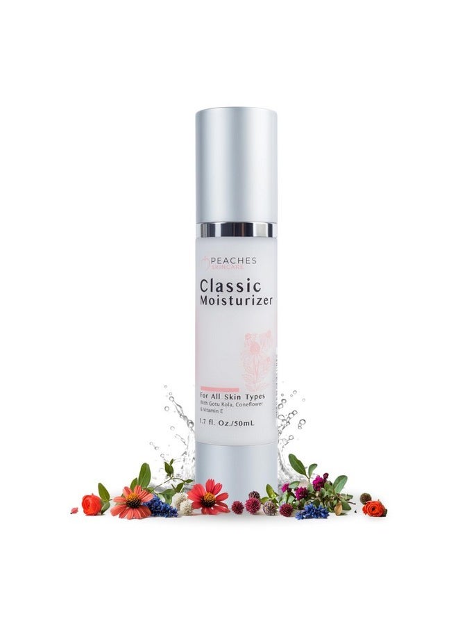 Classic Face Cream Moisturizer (1.7 oz) - Age-defying Hydrating Face Care with Vitamin E, Gotu Kola, Pineapple - Vegan Skin Care Products for All Skin Types - Classic Moisturizer
