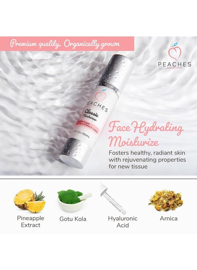 Classic Face Cream Moisturizer (1.7 oz) - Age-defying Hydrating Face Care with Vitamin E, Gotu Kola, Pineapple - Vegan Skin Care Products for All Skin Types - Classic Moisturizer