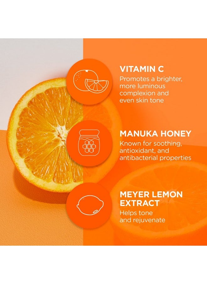 Andalou Naturals Brightening Meyer Lemon + C Creamy Cleanser, Face Wash for Uplifted Tone & Smoother Texture, Helps Renew Skin Vitality & Brighten Complexion, Cruelty Free, 6 Oz