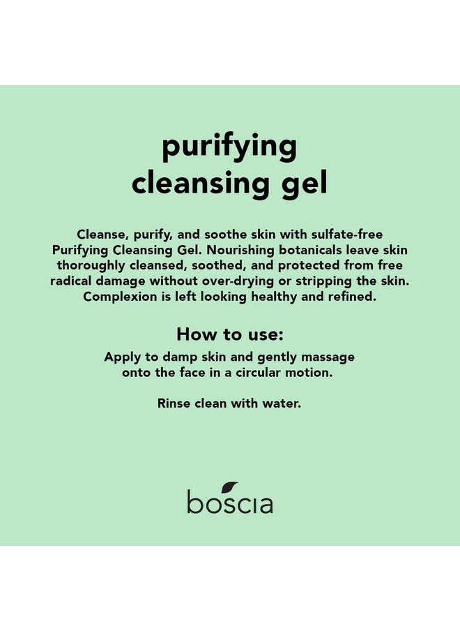 boscia Purifying Cleansing Gel - Vegan, Cruelty-Free, Natural and Clean Skincare | Daily Natural Purifying Deep Cleansing Gel Face Cleanser, 5 fl oz