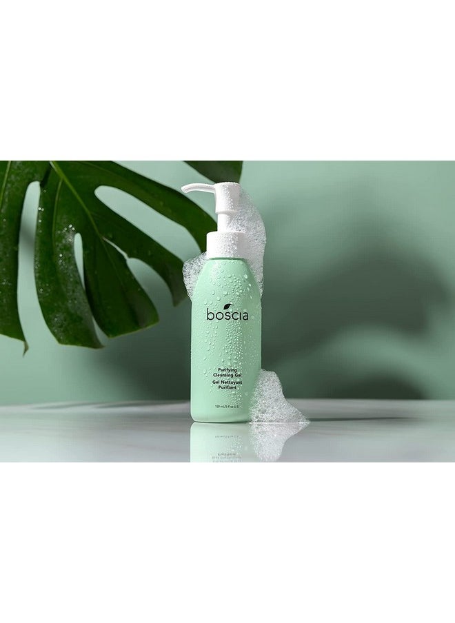 boscia Purifying Cleansing Gel - Vegan, Cruelty-Free, Natural and Clean Skincare | Daily Natural Purifying Deep Cleansing Gel Face Cleanser, 5 fl oz