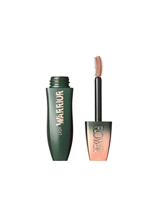 FLOWER BEAUTY Lash Warrior Mascara Volumizing Lashes Length Definition No Clumping, Fiercest Black, 0.35 Ounce