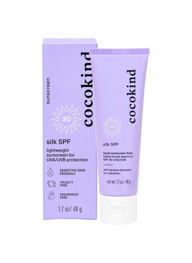 Cocokind Silk SPF, Mineral and Chemical Sunscreen for Face, SPF 30