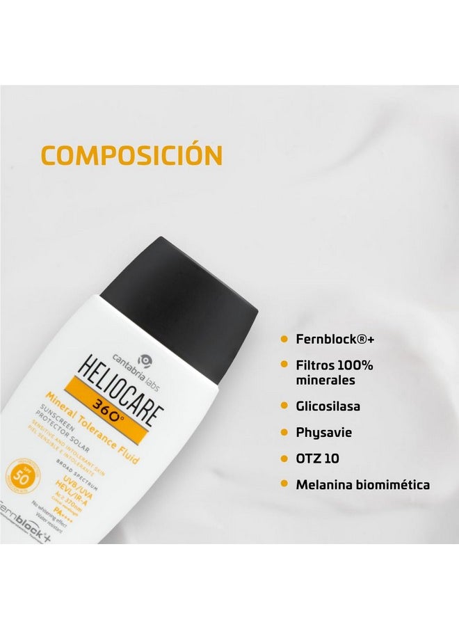 Heliocare 360 Mineral Tolerance Fluid SPF 50+ 50g, Cream