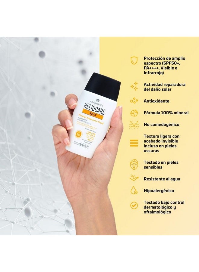 Heliocare 360 Mineral Tolerance Fluid SPF 50+ 50g, Cream