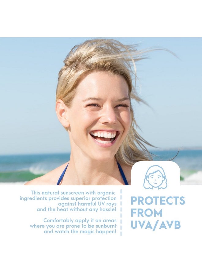 SPF15 Broad Spectrum Natural Sunscreen, Soothing & Hydrating Sunscreen Lotion, Plant-Based Sun Block, Water-Resistant Sun Screen Protector for Face and Body, 4oz - Natural Tone Organic Skincare