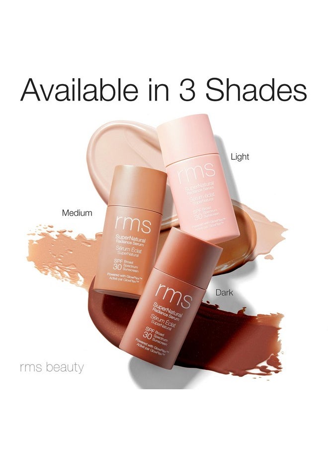 RMS Beauty SuperNatural Radiance Sunscreen SPF 30 - Tinted Sunscreen for Face, Tinted Mineral Sunscreen for Face Tinted SPF Skin Tint with SPF Makeup