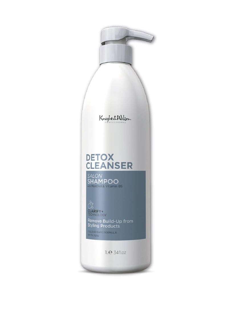 Salon Professional Detox Cleanser Salon Shampoo 1000ml Lightweight Clarifying Shampoo that removes all product build up Purifies with Vitamin B5