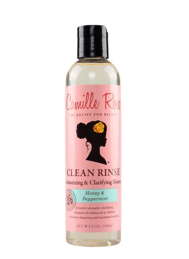 Camille Rose Clean Rinse Shampoo, with Honey and Peppermint to Moisturize and Clarify, for all Hair Types, 8 oz