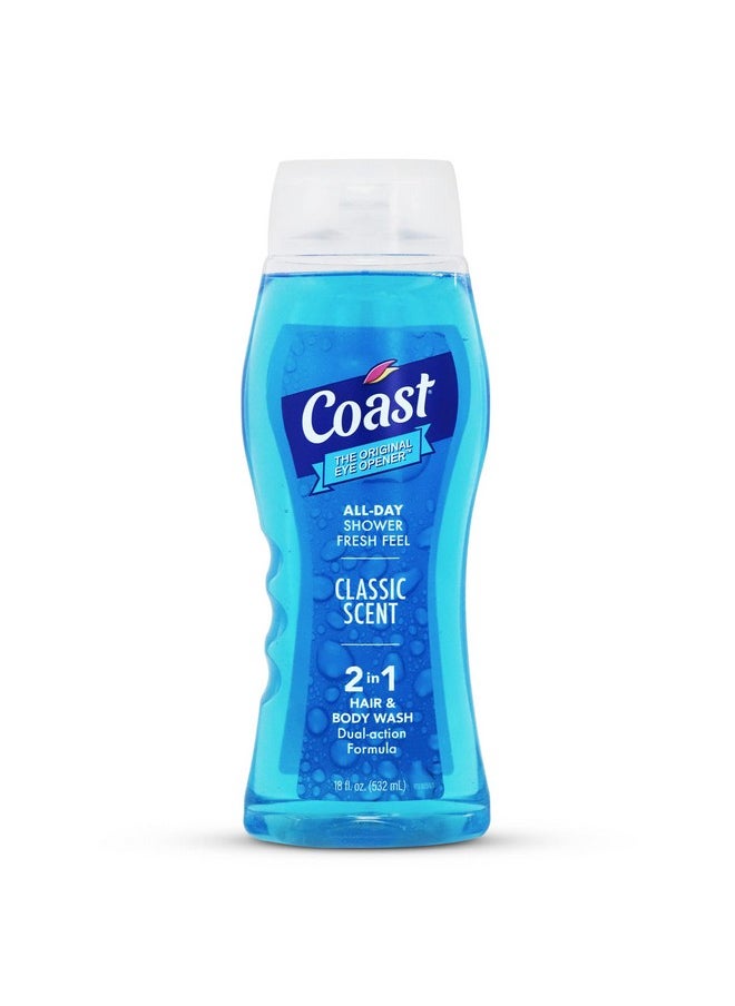 Coast Hair and Body Wash, Classic Scent, 18 Fl Oz Bottle