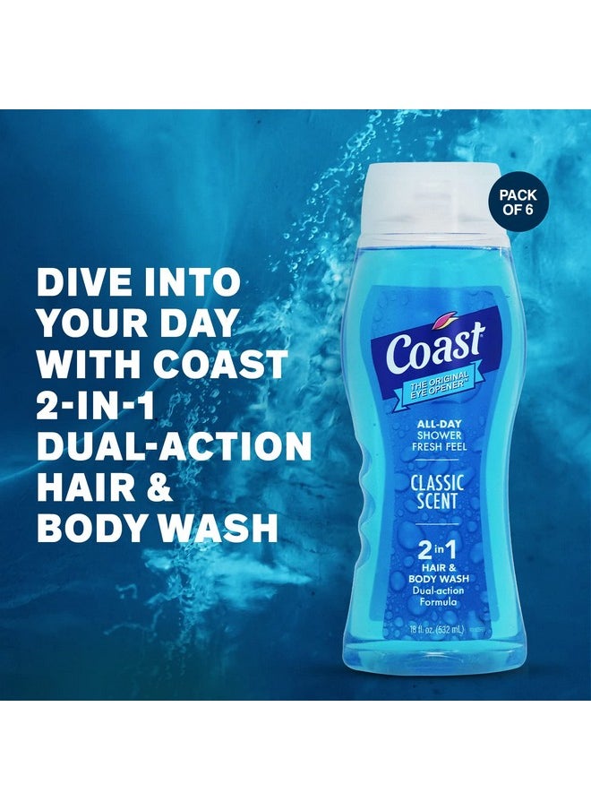 Coast Hair and Body Wash, Classic Scent, 18 Fl Oz Bottle