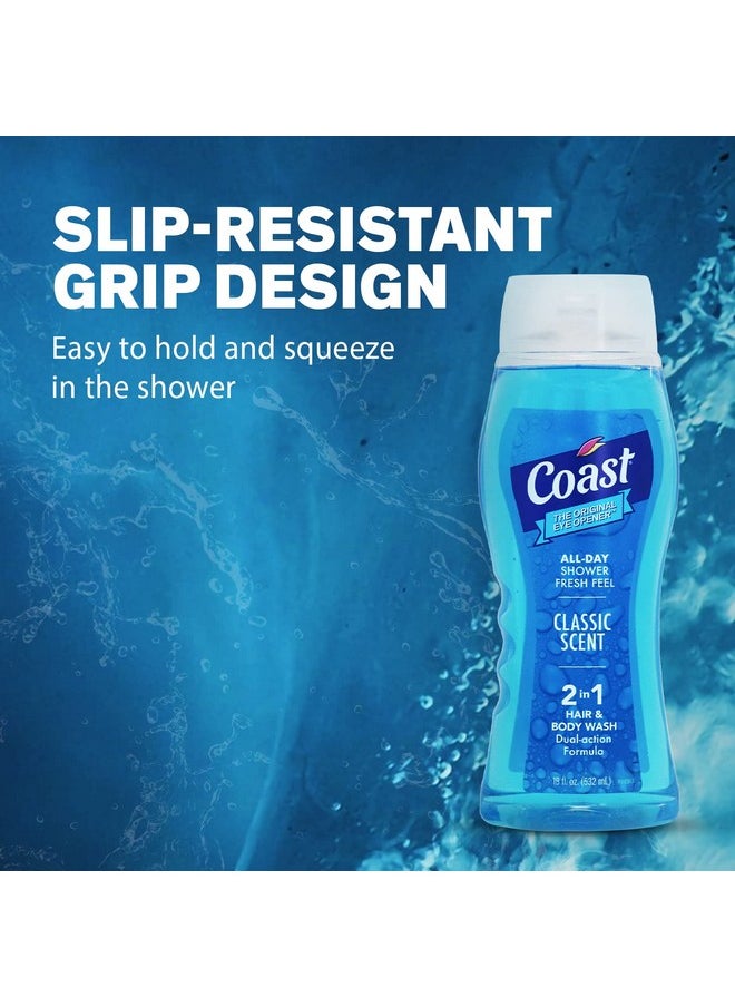 Coast Hair and Body Wash, Classic Scent, 18 Fl Oz Bottle