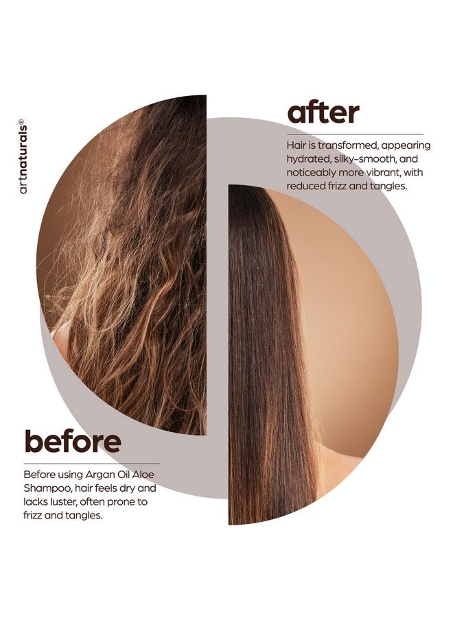 Artnaturals Moroccan Argan Oil Shampoo - (16Fl Oz) - Moisturizing, Volumizing Sulfate Free Shampoo for Women, Men and Teens - Used for Colored and All Hair Types, Anti-Aging Hair Care