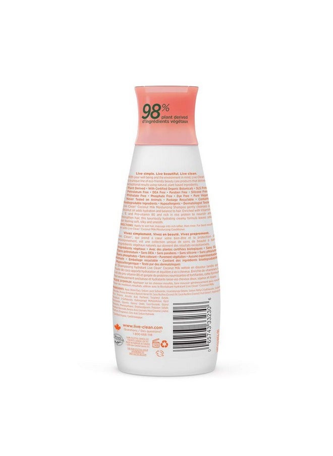 Live Clean Shampoo, Moisturizing Coconut Milk, 12 Oz