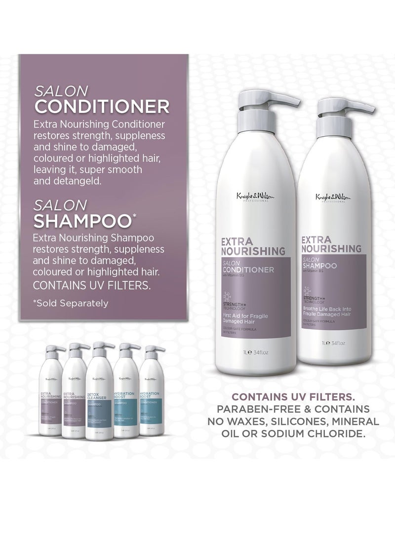 Salon Size Professional Extra Nourishing Conditioner 1000ml Vitamin B5 moisturises and nourishes leaving soft smooth and supple Lightweight formula