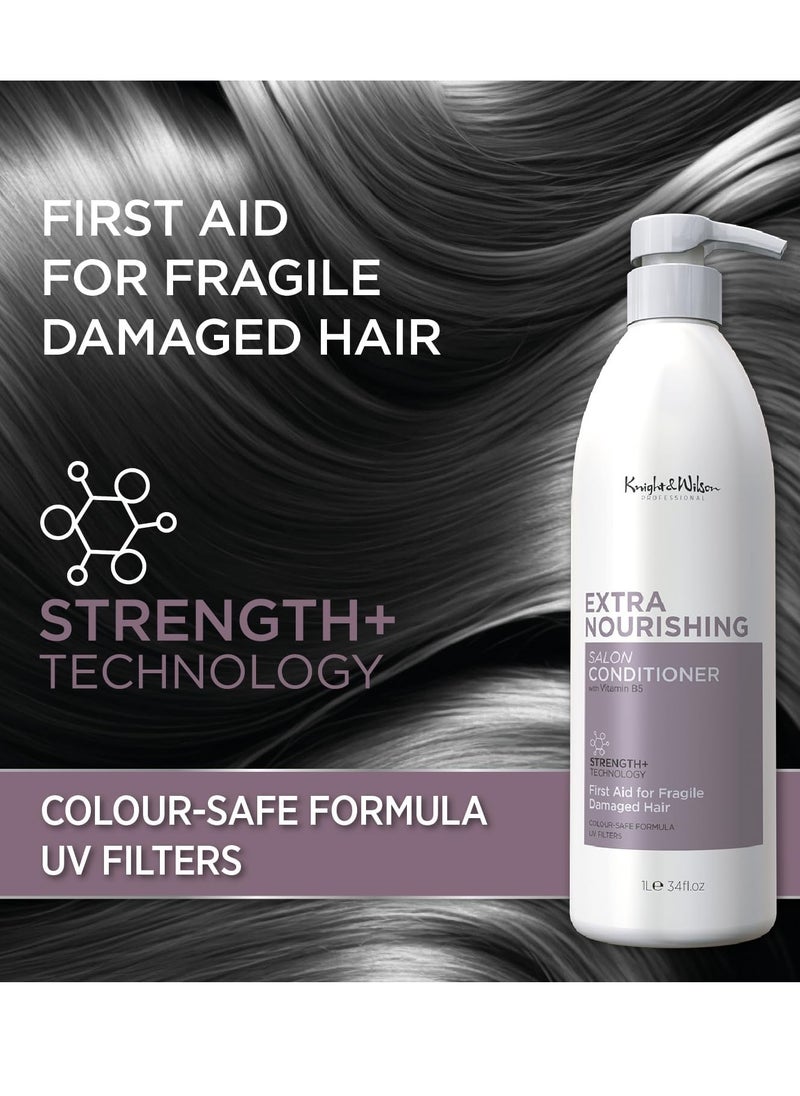 Salon Size Professional Extra Nourishing Conditioner 1000ml Vitamin B5 moisturises and nourishes leaving soft smooth and supple Lightweight formula
