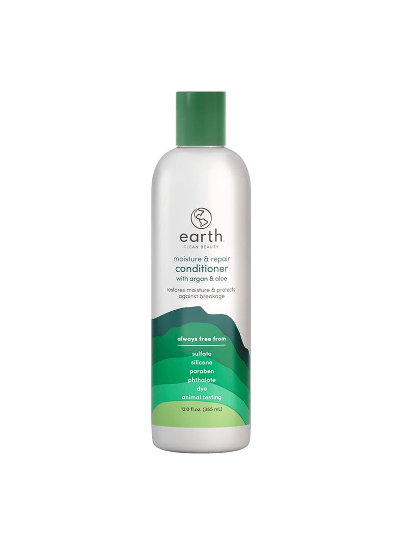 earth Moisture and Repair Conditioner  Hair Conditioner with Argan and Aloe  Sulfate and Paraben Free Conditioner Protects Against Breakage  12 oz