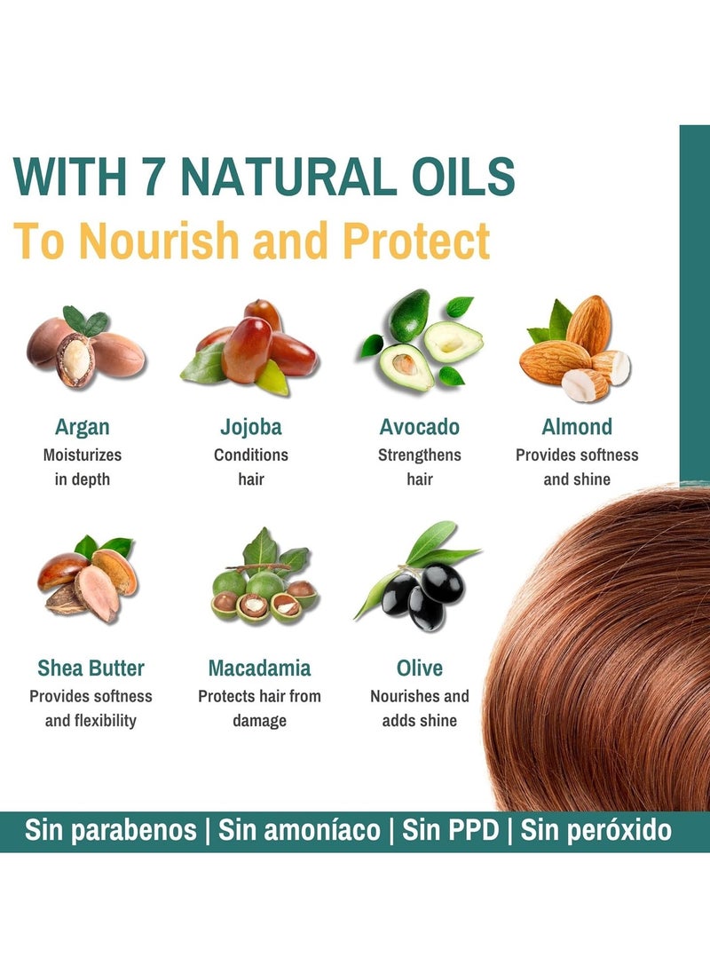 Hair Coloring Conditioner Natural Balm Color Copper Titian N 40 Enriched with 7 Natural Oils Ammonia PPD and Paraben Free 150 ml