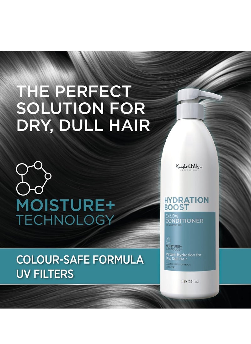 Salon Size Professional Hydration Boost Conditioner 1000ml Moisturizing and Hydrating Conditioner for Dry Hair and Scalp with Vitamin B5