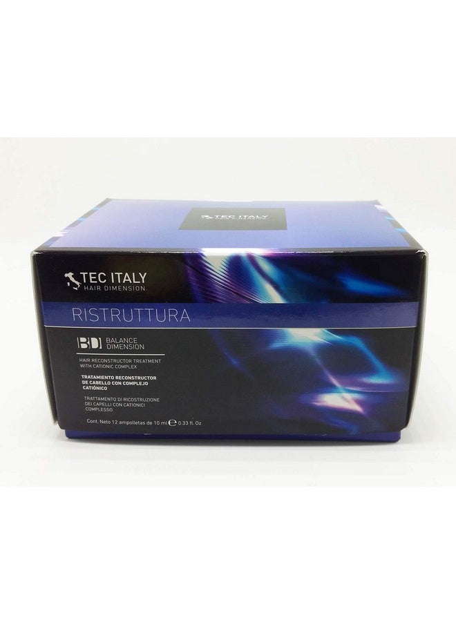 Tec Italy Recunstruct Hair Treatment Al Semi Di Lino 0.33oz 12 Count Ampolletas
