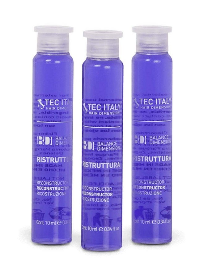 Tec Italy Recunstruct Hair Treatment Al Semi Di Lino 0.33oz 12 Count Ampolletas