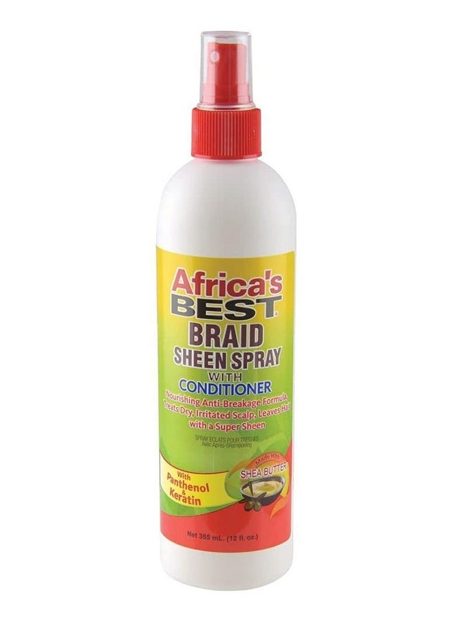 Africa's Best Braid Sheen Spray With Conditioner, 12 Ounce, Green, 1-102-12-1243-01
