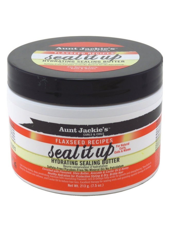 Aunt Jackies Seal It Up Hydrating Sealing Butter 7.5 Ounce (221ml) (3 Pack)