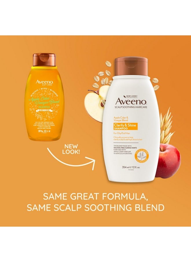 Aveeno Apple Cider Vinegar Clarifying Shampoo, Shine Enhancing, 12 fl oz