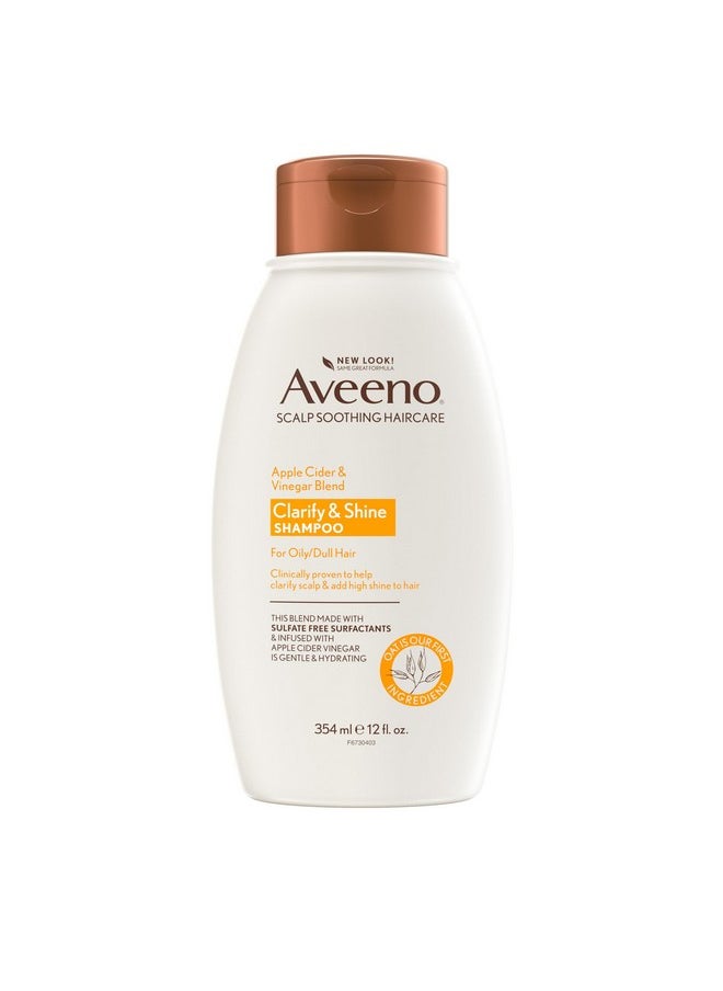 Aveeno Apple Cider Vinegar Clarifying Shampoo, Shine Enhancing, 12 fl oz