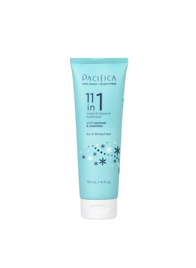 Pacifica Leave In Conditioner - 11 in 1 Magical Hair Treatment - Strengthen & Repair Damaged Hair - Deep Conditioning for Dry Hair Adds Shine & Anti-Frizz for Straight, Wavy & Curly Hair Care, Vegan