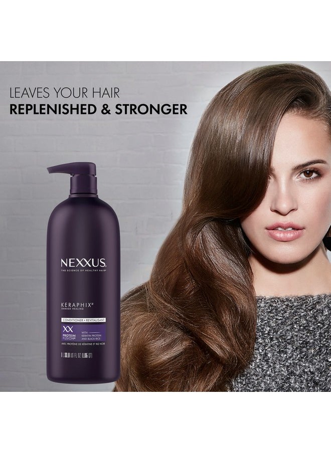 Nexxus Keraphix ProteinFusion Conditioner with Keratin Protein and Black Rice Conditioner for Damaged Hair 33.8 oz