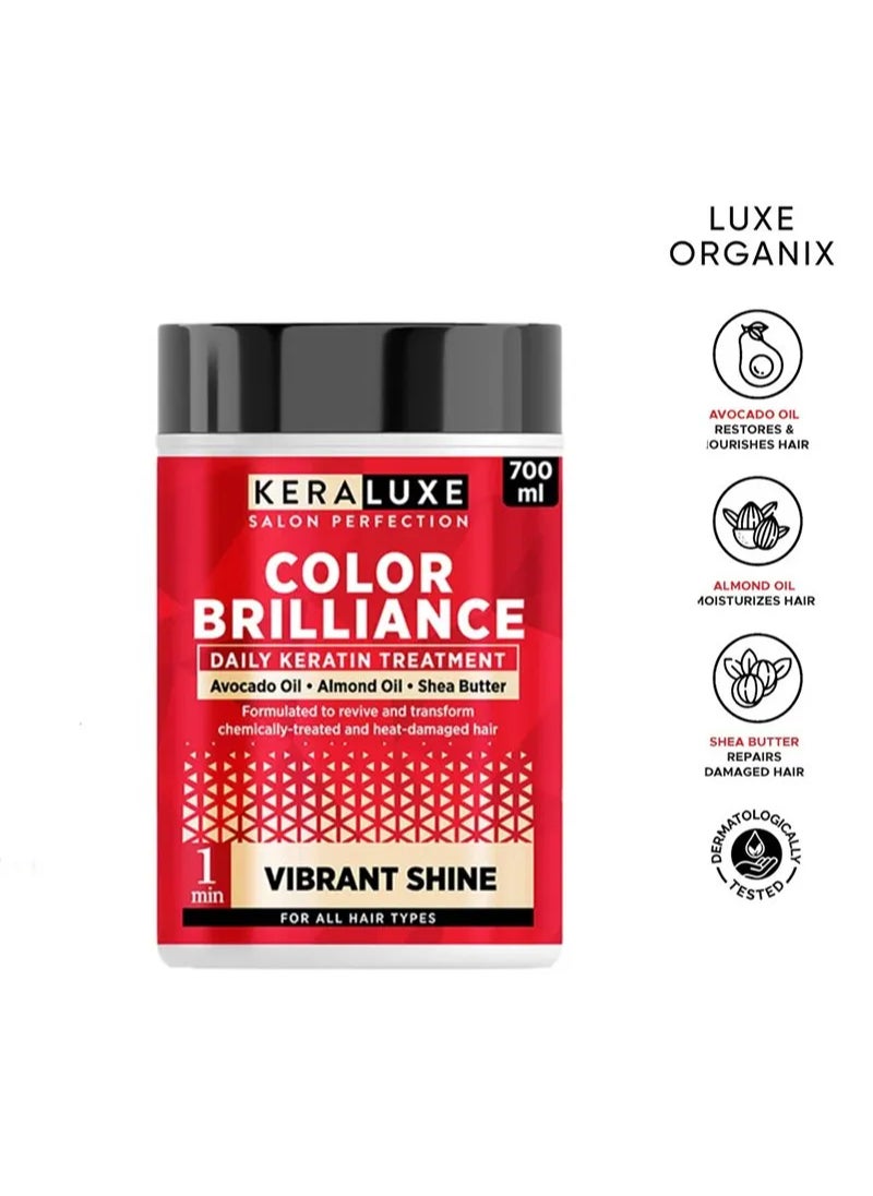 Luxe Organix Kera Luxe Salon Perfection Color Brilliance Daily Keratin Treatment for Vibrant Shine 700ml