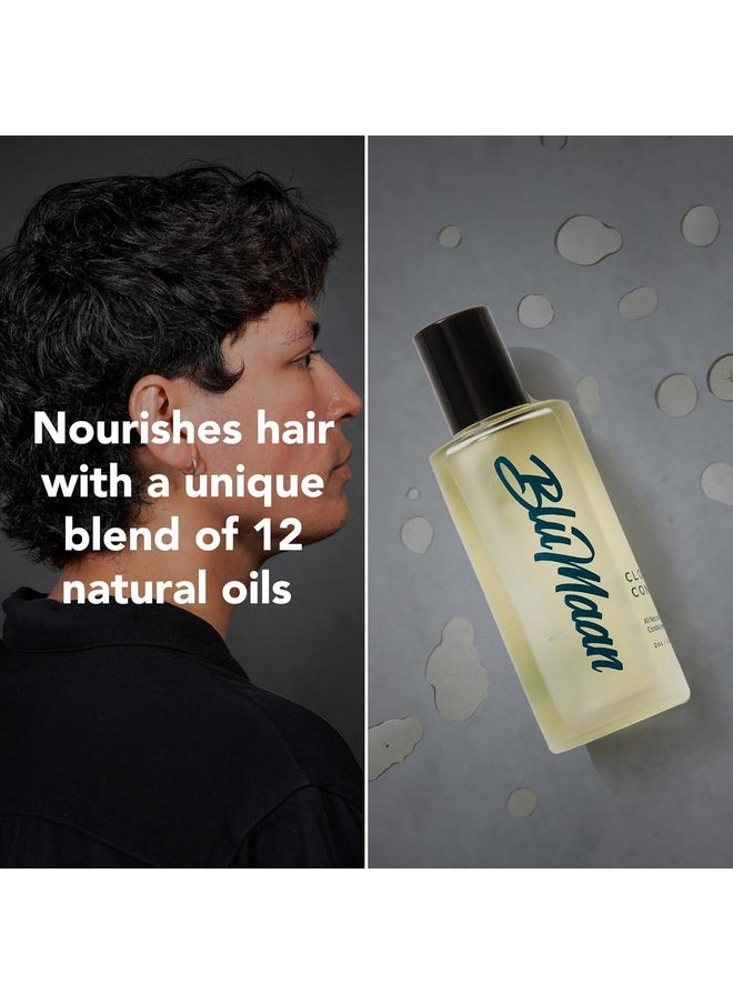BluMaan Cloud Control Hair Oil - Designed for Dry, Frizzy, Straight, or Curly Hair - 100% Natural Men's Hair Strengthening Oil - 59 ml / 2.0 oz