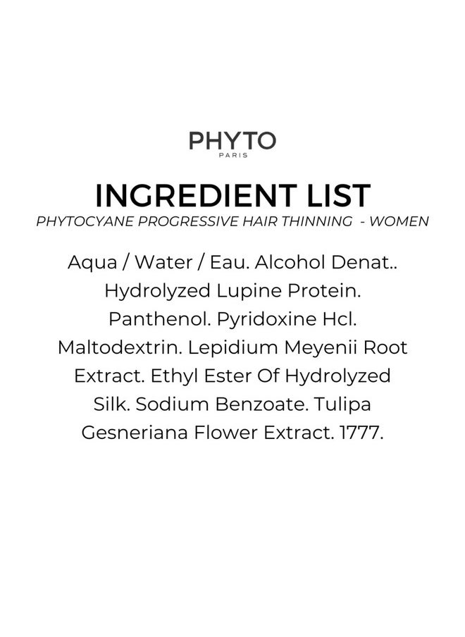 PHYTOCYANE Women Densifying Treatment for Progressive Hair Thinning, Aging, Menopause, Hereditary, 12 Vials x 0.169 fl.oz. (1 month Supply)