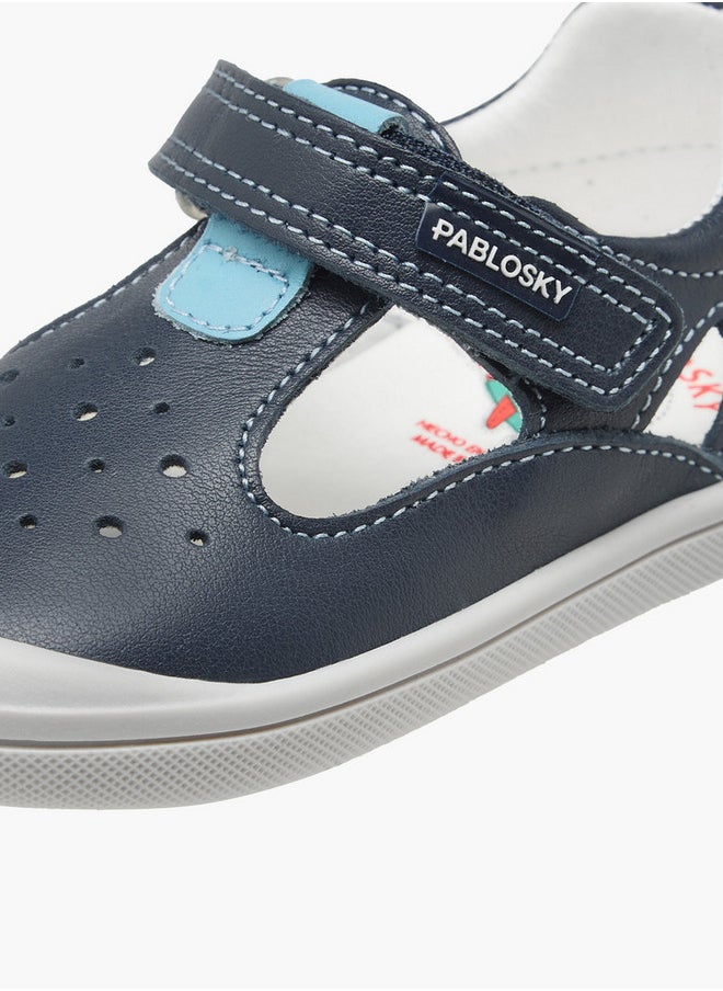 Boys' Logo Detail Booties with Hook and Loop Closure