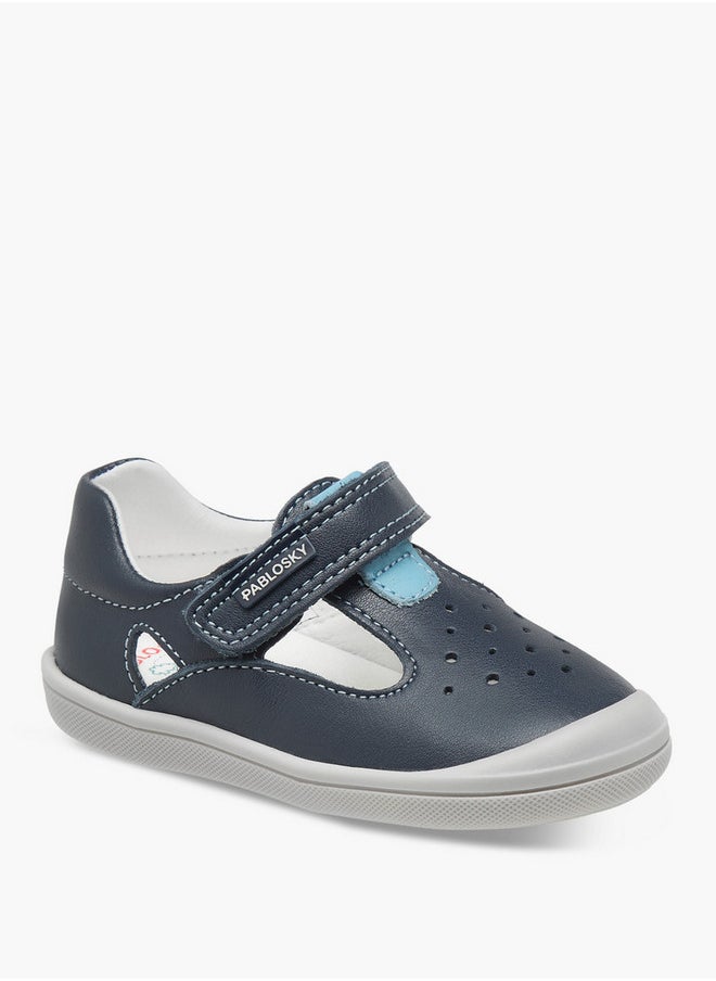 Boys' Logo Detail Booties with Hook and Loop Closure
