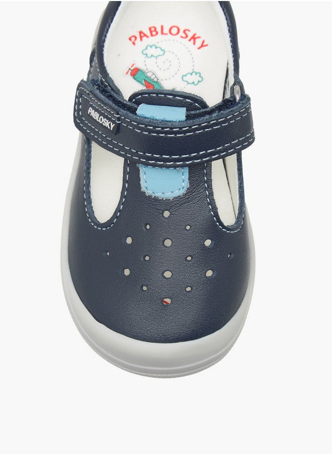 Boys' Logo Detail Booties with Hook and Loop Closure