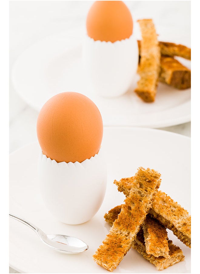 Restaurantware-2 Ounce Dessert Cups, 100 Disposable Pudding Cups - Cracked Egg Design, Serve Appetizer Or Desserts, White Plastic Parfait Cups, Premium, For Buffets, Catered Events