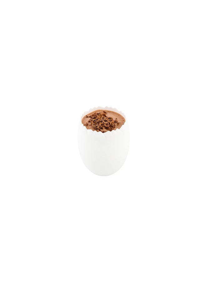 Restaurantware-2 Ounce Dessert Cups, 100 Disposable Pudding Cups - Cracked Egg Design, Serve Appetizer Or Desserts, White Plastic Parfait Cups, Premium, For Buffets, Catered Events