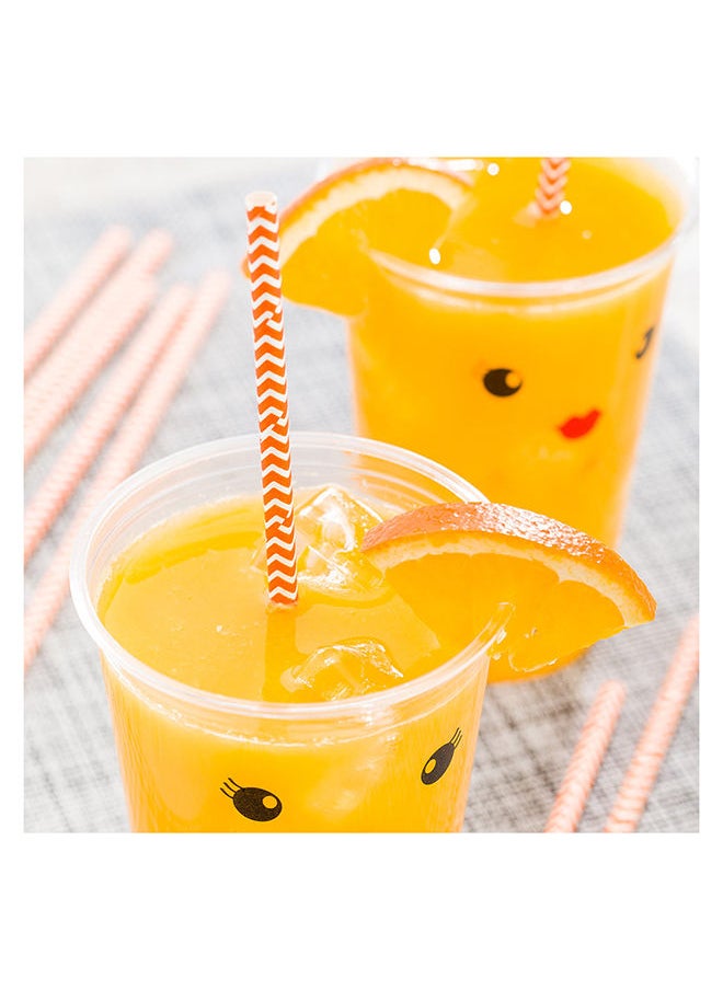 Restaurantware-16 Ounce Cold Drink Cups, 1000 Disposable Party Drinking Cups - Lids Sold Separately, Madame Red Lips and Eyelashes Design, Clear PET Plastic Cups, For Birthday Parties, Or Ceremonies