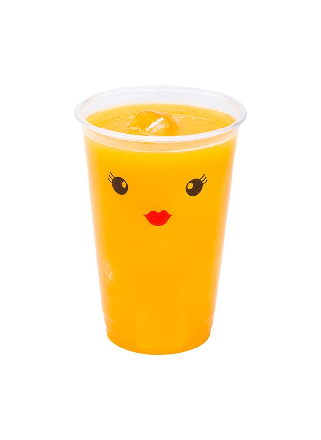 Restaurantware-16 Ounce Cold Drink Cups, 1000 Disposable Party Drinking Cups - Lids Sold Separately, Madame Red Lips and Eyelashes Design, Clear PET Plastic Cups, For Birthday Parties, Or Ceremonies
