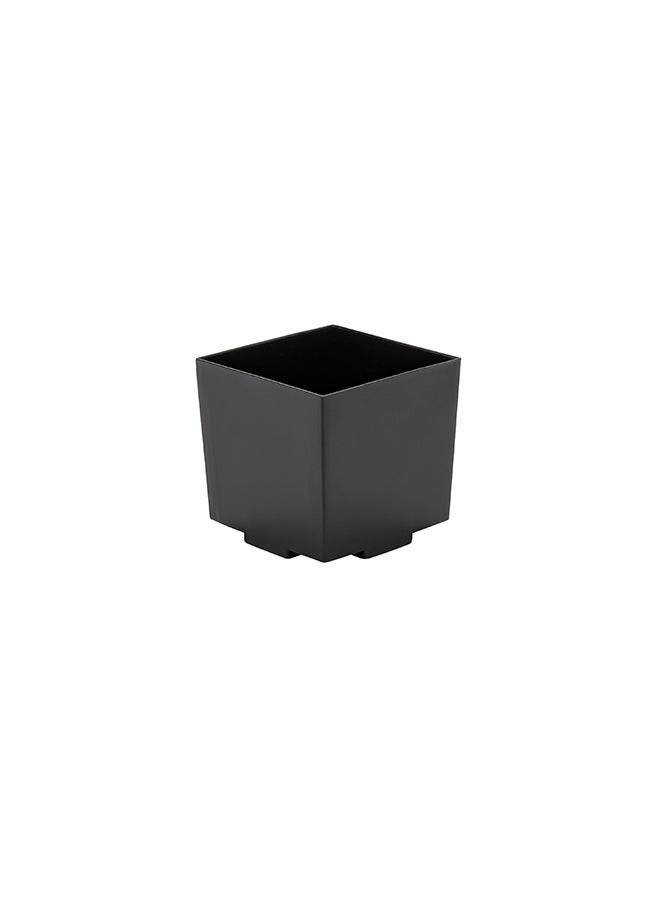 Restaurantware-3 Ounce Mini Dessert Cups, 100 Square Small Appetizer Cups - Disposable, Heavy-Duty, Black Plastic Parfait Cups, Serve Mousse, Puddings, Snacks, Or Samples, For Weddings Or Parties