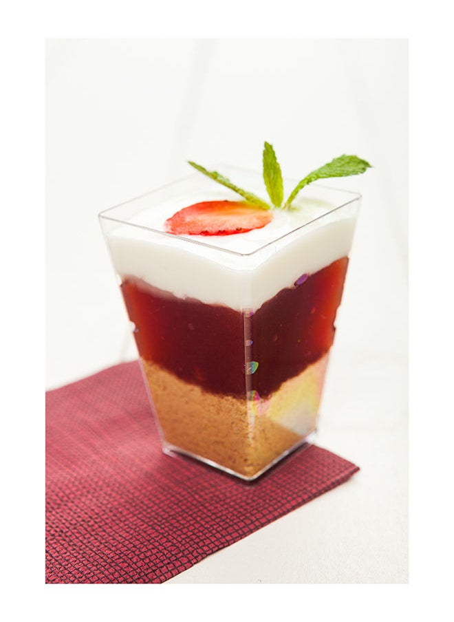 Restaurantware-3.65 Ounce Disposable Dessert Cups, 320 Square Appetizer Cups - Tall, Medium, Clear Plastic Parfait Cups, Serve Puddings or Mousse, For Parties, Weddings, or Catered Events