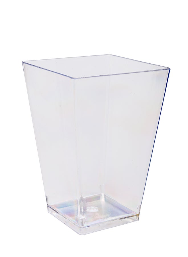 Restaurantware-3.65 Ounce Disposable Dessert Cups, 320 Square Appetizer Cups - Tall, Medium, Clear Plastic Parfait Cups, Serve Puddings or Mousse, For Parties, Weddings, or Catered Events